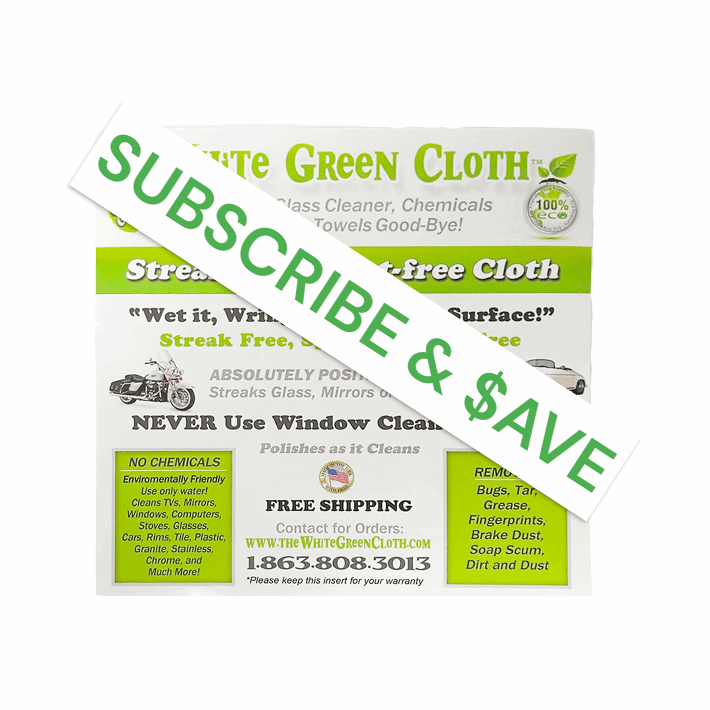 1 Pack - Subscription - TheWhiteGreenCloth