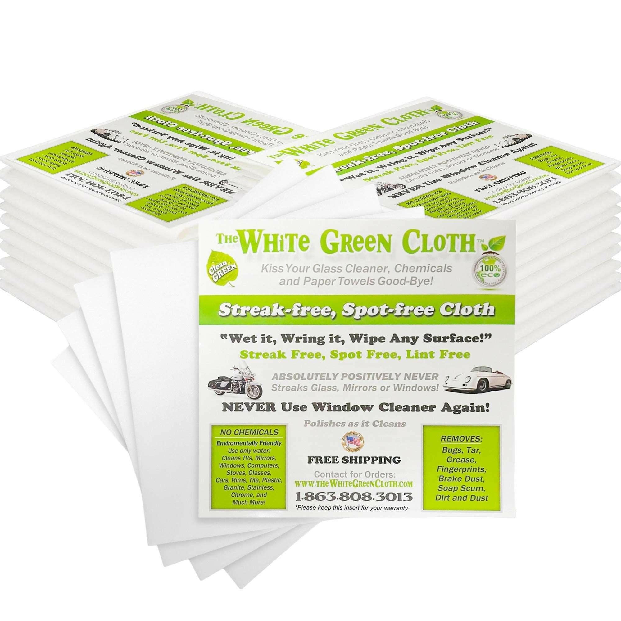 25 Pack - White Green Cloth - TheWhiteGreenCloth