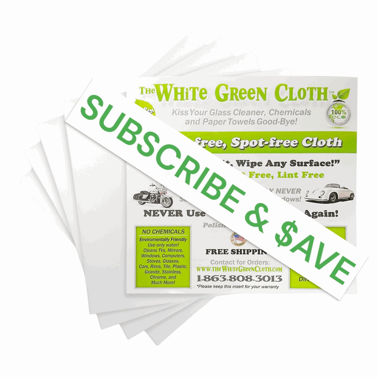 4 Pack - Subscription - TheWhiteGreenCloth