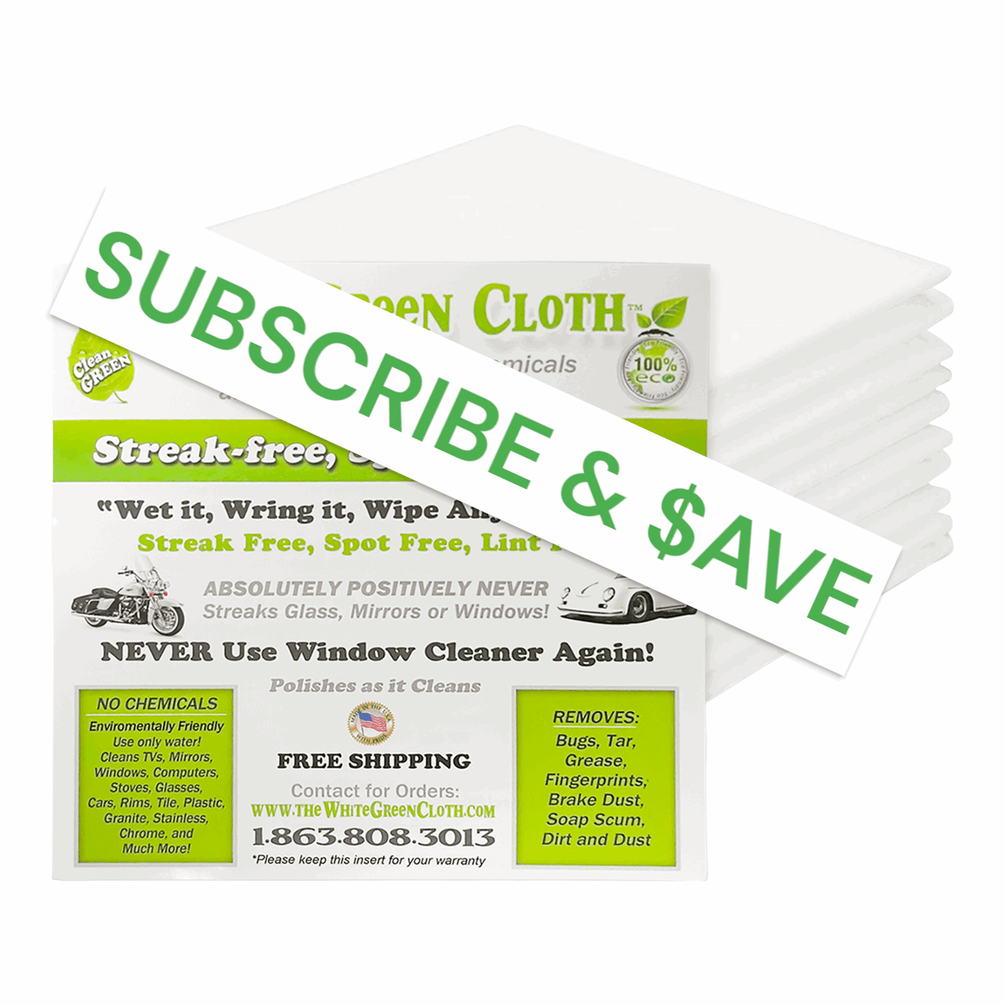 10 Pack - Subscription - TheWhiteGreenCloth