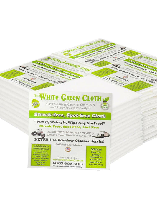 50 Pack - White Green Cloth - TheWhiteGreenCloth
